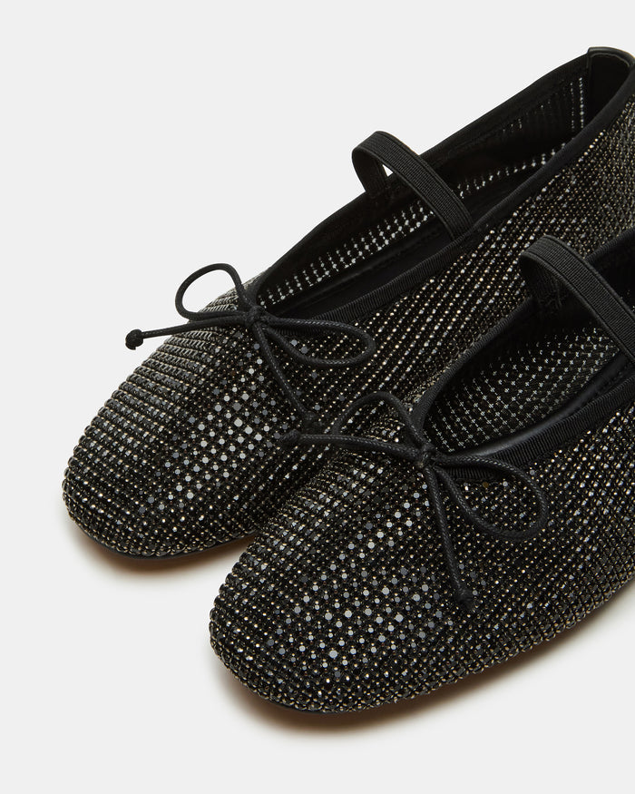 DELARA BLACK MULTI RHINESTONES