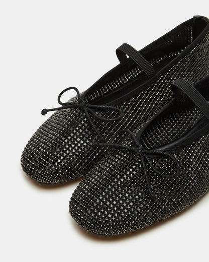 DELARA BLACK MULTI RHINESTONES