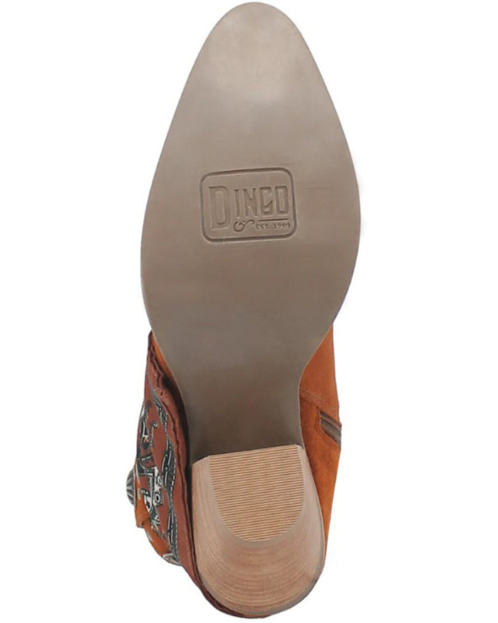 Dingo Women's Brown Bandida Cowgirl Ankle Booties DI184-BN-Painted Cowgirl Western Store
