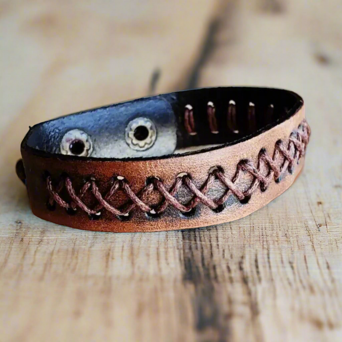 Doreen Dark Brown Laced Cuff Bracelet