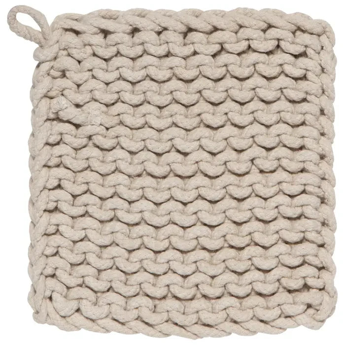 Dove Grey Knit Potholder