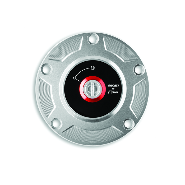 Ducati Panigale & SF V4 Billet Aluminum Tank Cap 97780051AB By Rizoma Silver