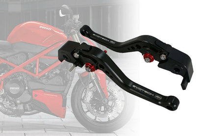 DUCATI STREETFIGHTER 848 SHORT CLUTCH AND BRAKE LEVER SET BUN000794 EVOTECH UK