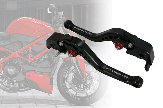 DUCATI STREETFIGHTER 848 SHORT CLUTCH AND BRAKE LEVER SET BUN000794 EVOTECH UK