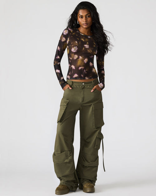 DUO Olive Women's Utility Cargo Pants | Steve Madden