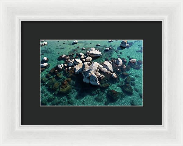 East Shore Boulders - Framed Print