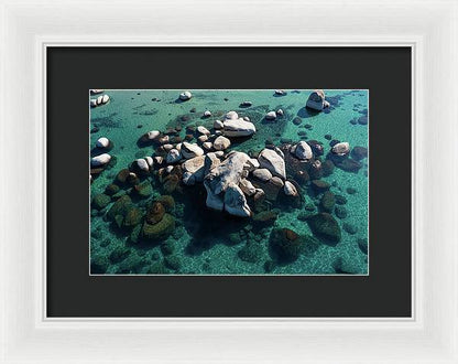 East Shore Boulders - Framed Print