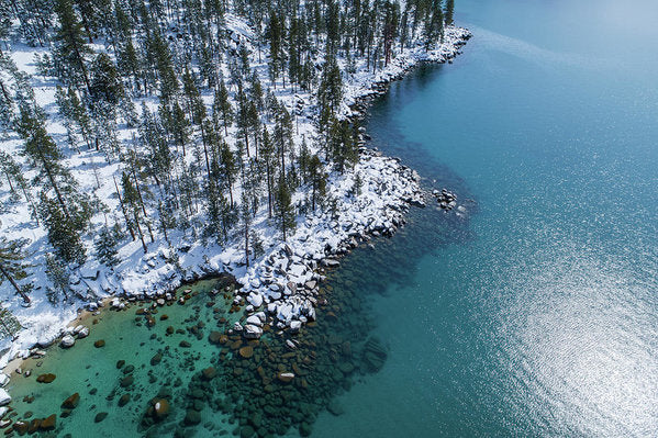 East Shore Winter Aerial By Brad Scott - Art Print