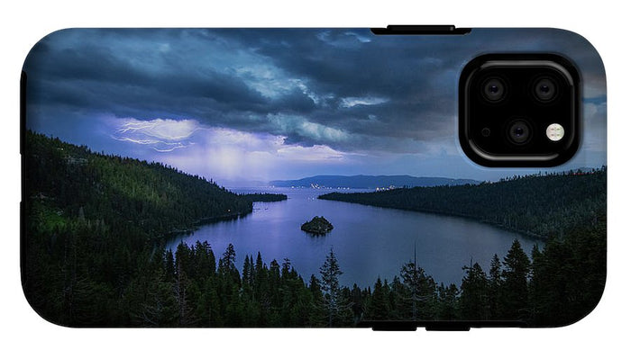 Emerald Bay Electric Skies By Brad Scott - Phone Case