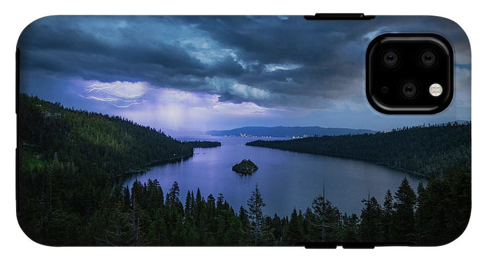 Emerald Bay Electric Skies By Brad Scott - Phone Case