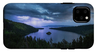 Emerald Bay Electric Skies By Brad Scott - Phone Case