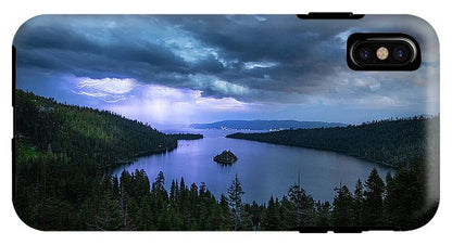 Emerald Bay Electric Skies By Brad Scott - Phone Case