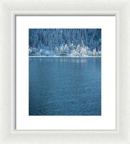 Emerald Bay Frozen Trees by Brad Scott - Framed Print