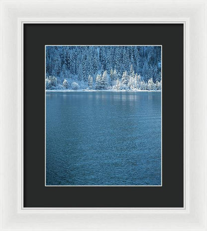 Emerald Bay Frozen Trees by Brad Scott - Framed Print