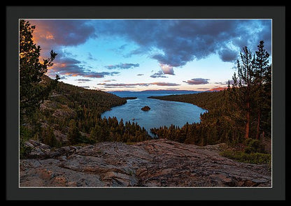 Emerald Bay Granite By Brad Scott - Framed Print