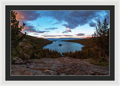 Emerald Bay Granite By Brad Scott - Framed Print