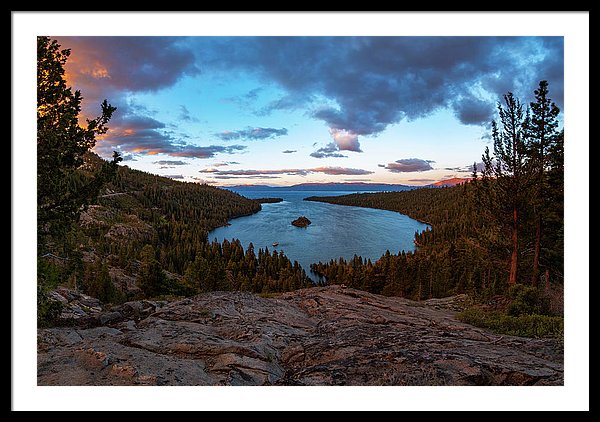 Emerald Bay Granite By Brad Scott - Framed Print