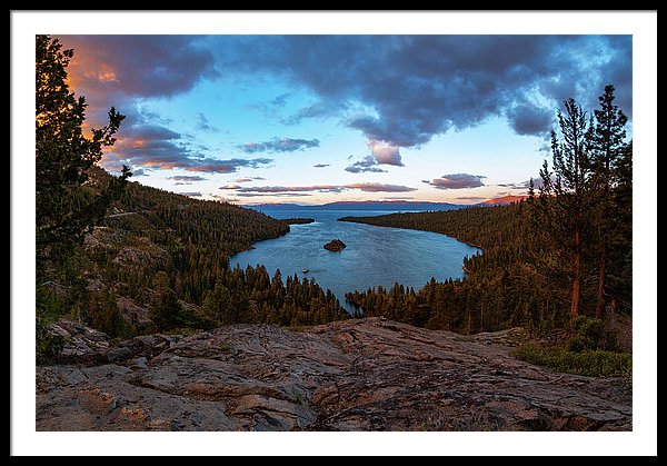 Emerald Bay Granite By Brad Scott - Framed Print