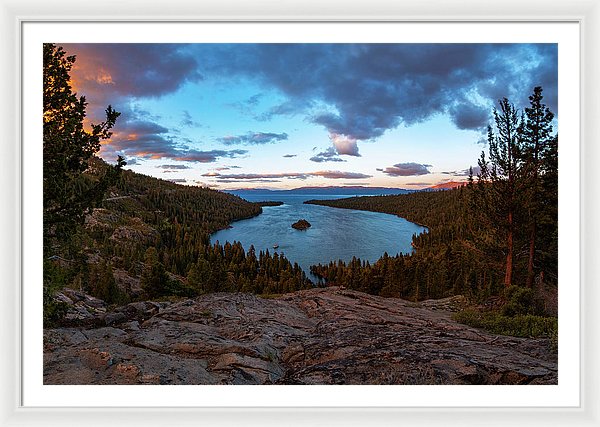 Emerald Bay Granite By Brad Scott - Framed Print