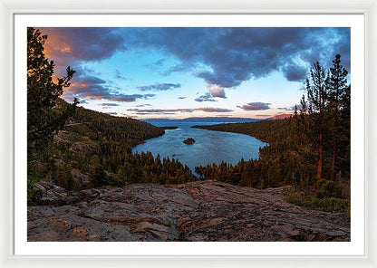 Emerald Bay Granite By Brad Scott - Framed Print