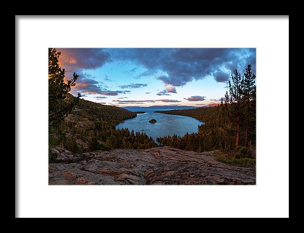 Emerald Bay Granite By Brad Scott - Framed Print