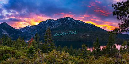 Emerald Bay Secret Sunset Panorama By Brad Scott - Canvas Print