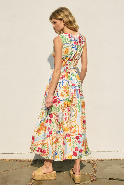 Picnic Print Summer Maxi Dress