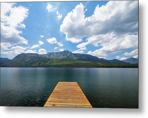 Fallen Leaf Dock - Metal Print