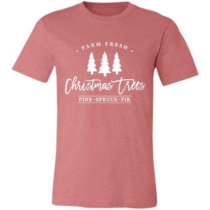 Farm Fresh Christmas Trees graphic t-shirt in Heather Mauve