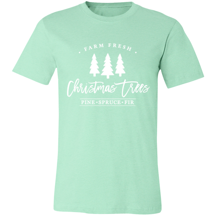 Farm Fresh Christmas Trees graphic t-shirt in Heather Mint