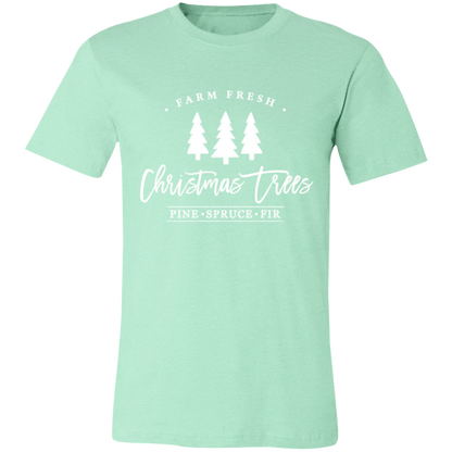 Farm Fresh Christmas Trees graphic t-shirt in Heather Mint