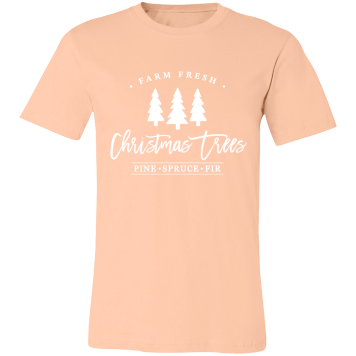 Farm Fresh Christmas Trees graphic t-shirt in Heather Peach