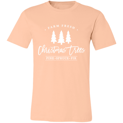 Farm Fresh Christmas Trees graphic t-shirt in Heather Peach