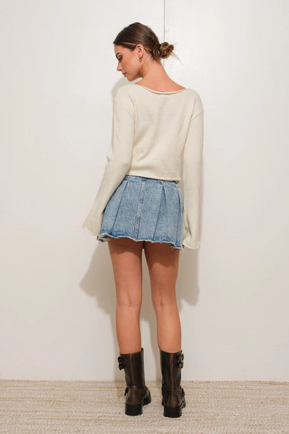 Aria Star Knit Sweater Top