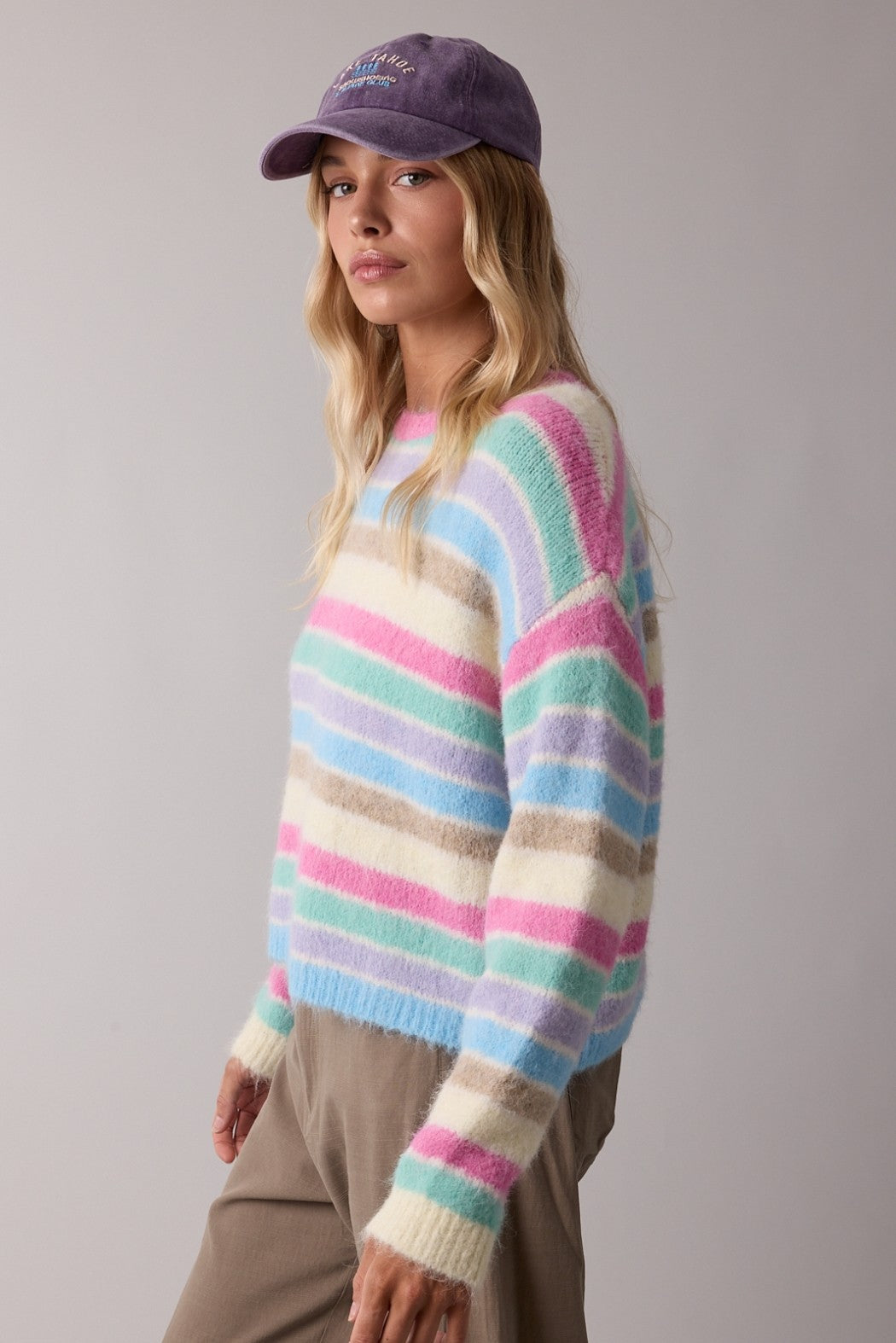 Brushed Multi Stripe Sweater