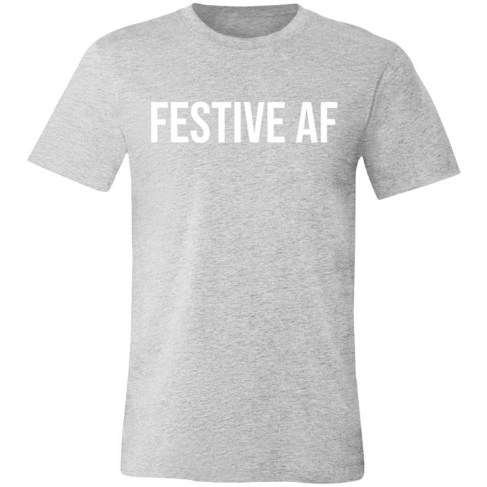 Festive AF graphic t-shirt in Athletic Heather