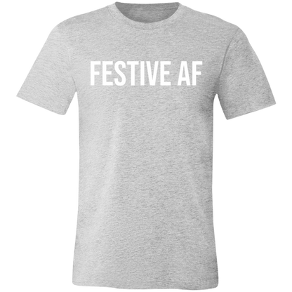 Festive AF graphic t-shirt in Athletic Heather