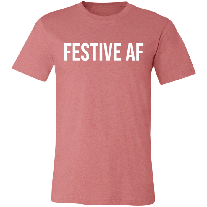 Festive AF graphic t-shirt in Heather Mauve
