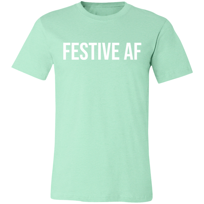 Festive AF graphic t-shirt in Heather Mint