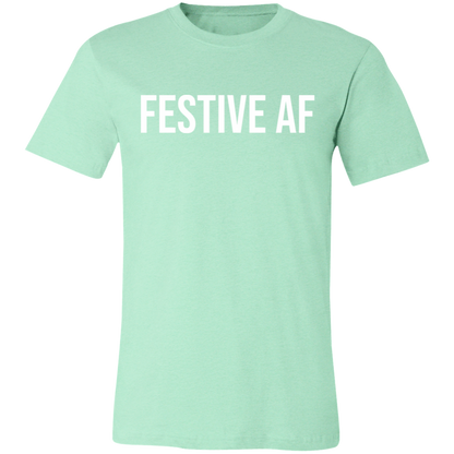 Festive AF graphic t-shirt in Heather Mint