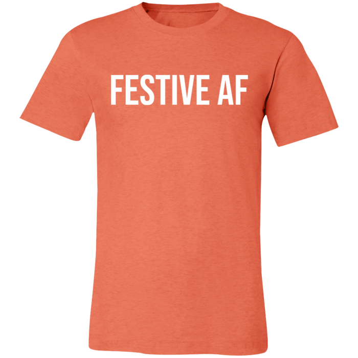 Festive AF graphic t-shirt in Heather Orange