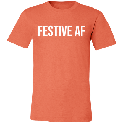 Festive AF graphic t-shirt in Heather Orange