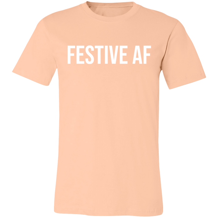 Festive AF graphic t-shirt in Heather Peach