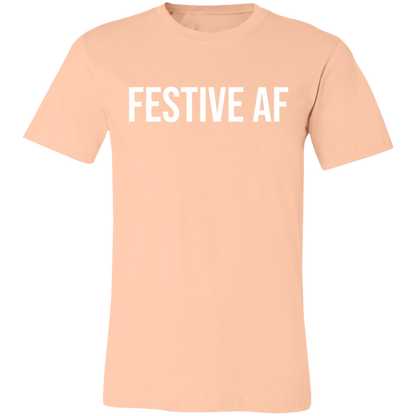 Festive AF graphic t-shirt in Heather Peach
