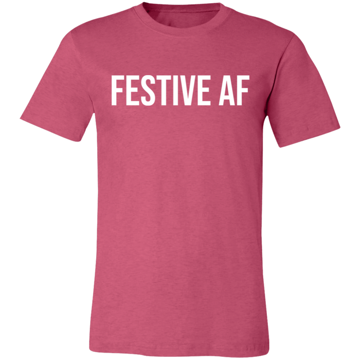 Festive AF graphic t-shirt in Heather Raspberry