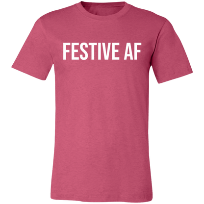 Festive AF graphic t-shirt in Heather Raspberry