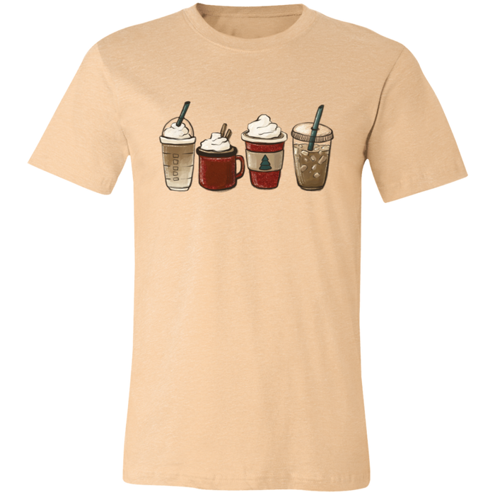 Festive Drinks graphic t-shirt in Heather Sand Dune
