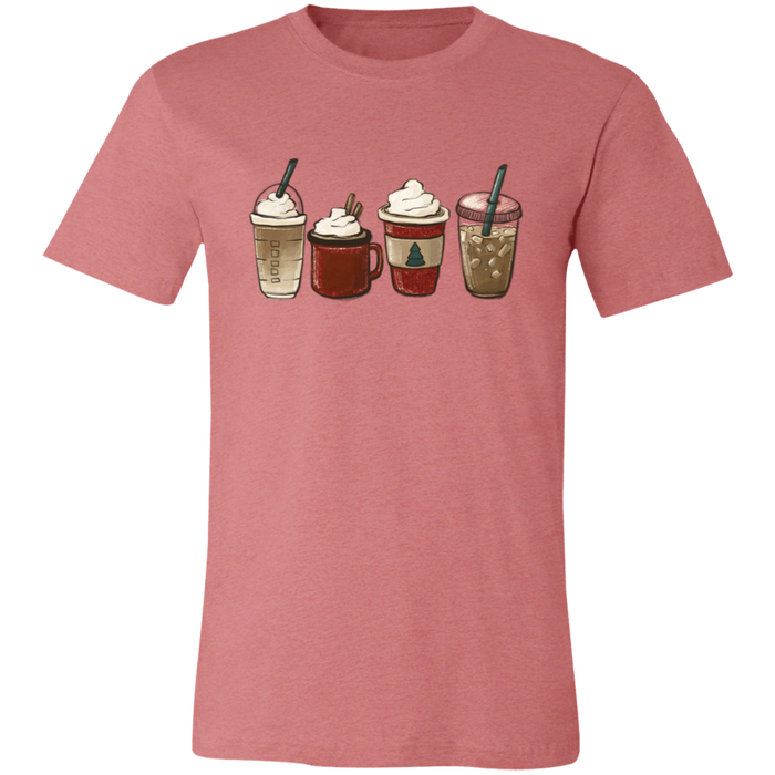 Festive Drinks graphic t-shirt in Heather Mauve