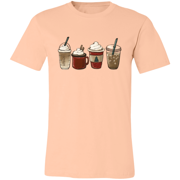 Festive Drinks graphic t-shirt in Heather Peach