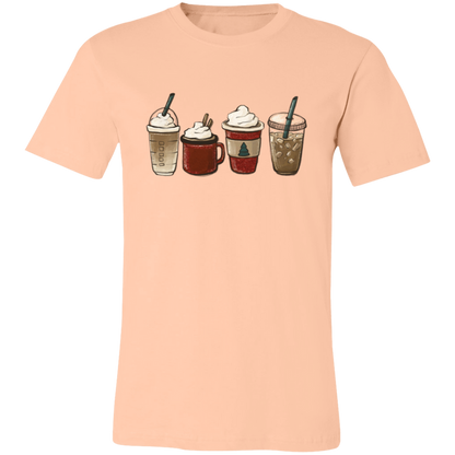 Festive Drinks graphic t-shirt in Heather Peach